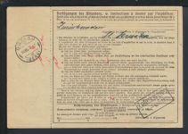 Deutsches Reich Paketkarte Köln NRW Gstaad Schweiz 1929