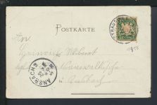 Ansichtskarte München Bayern Bavaria mit Ruhmeshalle Reklame Ansbach 1898