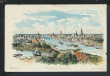 Ansichtskarte Bremen Totalansicht Reklame Hoffmann Stärke Katze siehe Rückseite