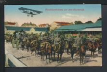 Militaria Propaganda Ansichtskarte Flugzeug Munitionskolonne Hohenpeißenberg