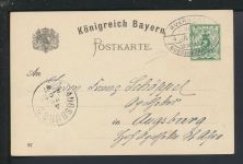 Altdeutschland Bayern Privatganzsache Sport Bundesschiessen Nürnberg Augsburg SST