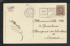 Schöne Art Deco Künstler Ansichtskarte Pinochi Dame + Hund Antwerpen Belgien Mode