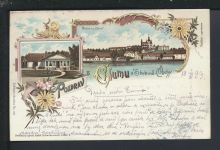 Litho Ansichtskarte Chlum u Třeboně Tschechien Prag 1899