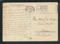 Schiffspost Ansichtskarte Dänemark Kopenhagen Schiffe MS Monte Sarmiento Assen