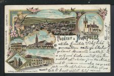 Litho Ansichtskarte Humpolce Tschechien Zizkov Prag KuK 1900