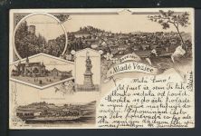 Litho Ansichtskarte Mlade Vozice Tschechien Zizkov Prag KuK 1899