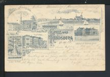 Vorläufer Ansichtskarte Rendsburg Schleswig-Holstein Schönwalde Schlesien 1895