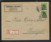 Deutsches Reich Infla R-Brief Nürnberg Bayern Bielefeld NRW geprüft