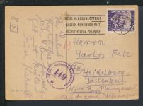 Künstler Zensur Ansichtskarte SST Lotterie Österreich Wien Heidelberg Dossenheim