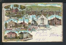 Litho Ansichtskarte Dingelstädt Thüringen Staßfurt Sachsen-Anhalt 1899