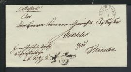 Paderborn Altdeutschland Preussen K1 Brief NRW an den Richter zu Minden