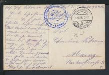 Künstler Ansichtskarte Arthur Thiele Heimkehr vom Felde Feldpost Mainz