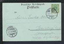 Mondschein Winter Ansichtskarte Bad Salzuflen NRW Barntrup Lippe 1898