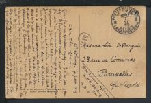 Ansichtskarte Bedburg NRW Verwaltung Heil und Pflegeanstalt Brüssel Belgien 1917