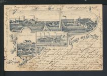 Ansichtskarte Bad Salzuflen Lippe NRW Kinderheilanstalt Saline Hamburg 1897