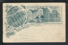 Litho Ansichtskarte Bad Salzuflen Lippe NRW Kur Hotel Max Hoppe Herford 1898