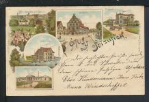 Litho Ansichtskarte Bad Salzuflen Lippe NRW Hankelsablage Zeuthen Brandenburg 1897