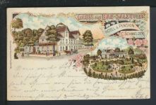Litho Ansichtskarte Bad Salzuflen Lippe Hotel Schmelzer Lichterfelde Berlin 1901