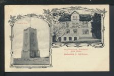 Jugendstil Ansichtskarte Schötmar Lippe NRW Hollenstein Bismarck Turm Hamburg 1916