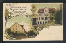 Jugendstil Litho Ansichtskarte Schötmar Lippe NRW Restaurant Hollenstein Gütersloh
