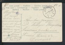 Jugendstil Künstler Ansichtskarte Dame m Brieftaube Groot-Ammers Dordrecht