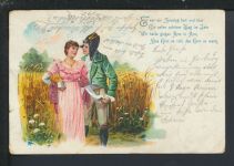 Liebe Litho Künstler Ansichtskarte Junges Paar im Kornfeld Wulmstorf Niedersachsen