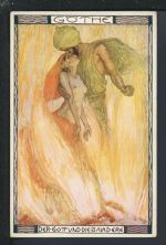 Tolle u. selt. Künstler Ansichtskarte Göthe Dichter Der Gott und die Baiadere 1916