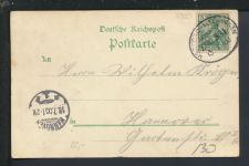 Litho Ansichtskarte Herford NRW Restaurant Waldfrieden Bahnpost Zug 581 1900