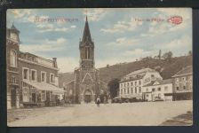 Ansichtskarte Tilff Belgien Kirchplatz Feldpost Bahnpost Zug 658 Marl NRW