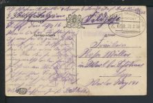 Ansichtskarte Tilff Belgien Kirchplatz Feldpost Bahnpost Zug 658 Marl NRW