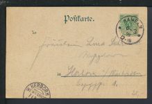 Litho Ansichtskarte Löhne NRW Bahnhof Eisenbahn Kaiser Denkmal Herborn Hessen