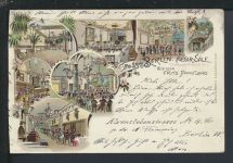 Litho Ansichtskarte Berlin Chausseestr. Aegir-Säle Fritz Damelang Gotha