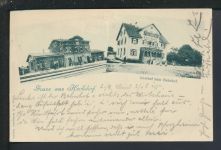 Ansichtskarte Hochdorf Baden-Württemberg Gasthof Bahnhof Mittelthal Schwarzwald