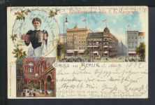 Litho Ansichtskarte Berlin Gasthaus Hopfenblüthe Misdroy Międzyzdroje Polen 1897