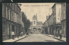 Ansichtskarte Vouziers Frankreich Leipziger Strasse Kirche Feldpost Bremen