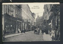 Ansichtskarte Charleroi Belgien Rue du College Liege Lüttich Pasdanten Pferdekutsche