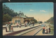 Ansichtskarte Edinburg Lettland Bahnhof Feldpost Hess Oldendorf Niedersachsen