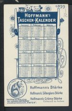 Litho Ansichtskarte Taschenkalender 1899 Elbing Westpreußen Ostgebiete Polen Alter