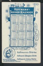 Litho Ansichtskarte Taschenkalender 1899 Rostock Mecklenburg-Vorpommern Kröpeliner