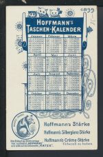 Litho Ansichtskarte Taschenkalender 1899 Stralsund Mecklenburg-Vorpommern Reklame