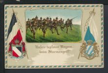 Militaria Ansichtskarte Altdeutschland Bayern ab Darmstadt Hessen roter L1 6701