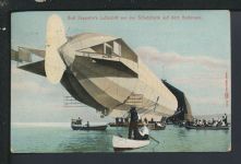 Ansichtskarte Zeppelin vor der Schutzhalle auf dem Bodensee Hameln Niedersachsen
