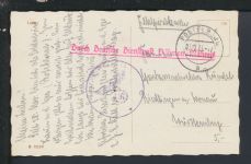 Besetzung L1 Durch Deutsche Dienstpost Böhmen & Mähren Ansichtskarte Louny