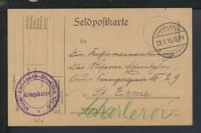 Militaria Militär Eisenbahn Direktion Nr. 8 Ansichtskarte Feldpost Charleroi