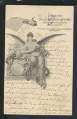 Jugendstil Ansichtskarte Vereinfachte Deutsche Stenographie Leipzig Sachsen