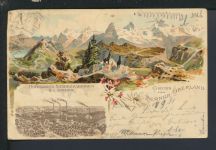 Litho Ansichtskarte Berner Oberland Schweiz Reklame Heidelberg Baden-Württemberg