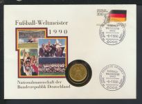 Bundesrepublik Numisbrief Sport Fussball Weltmeister 1990 Nationalmannschaft 1 DM