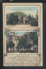 Bahnpost Jugendstil Ansichtskarte Staufen Baden-Württemberg Krotzingen Sulzburg
