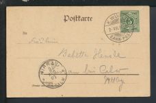 Bahnpost Ansichtskarte Güglingen Baden-Württemberg Hirsau Calw 1901
