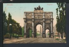 Bahnpost Ansichtskarte Altdeutschland Bayern München Siegestor Brandenburg